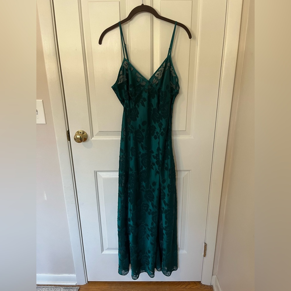 Victoria's Secret Teal Floral Slip Dress